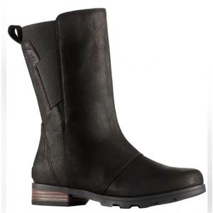 Sorel Emelie Mid Calf Flat Weatherproof Leather Boot - Size 7